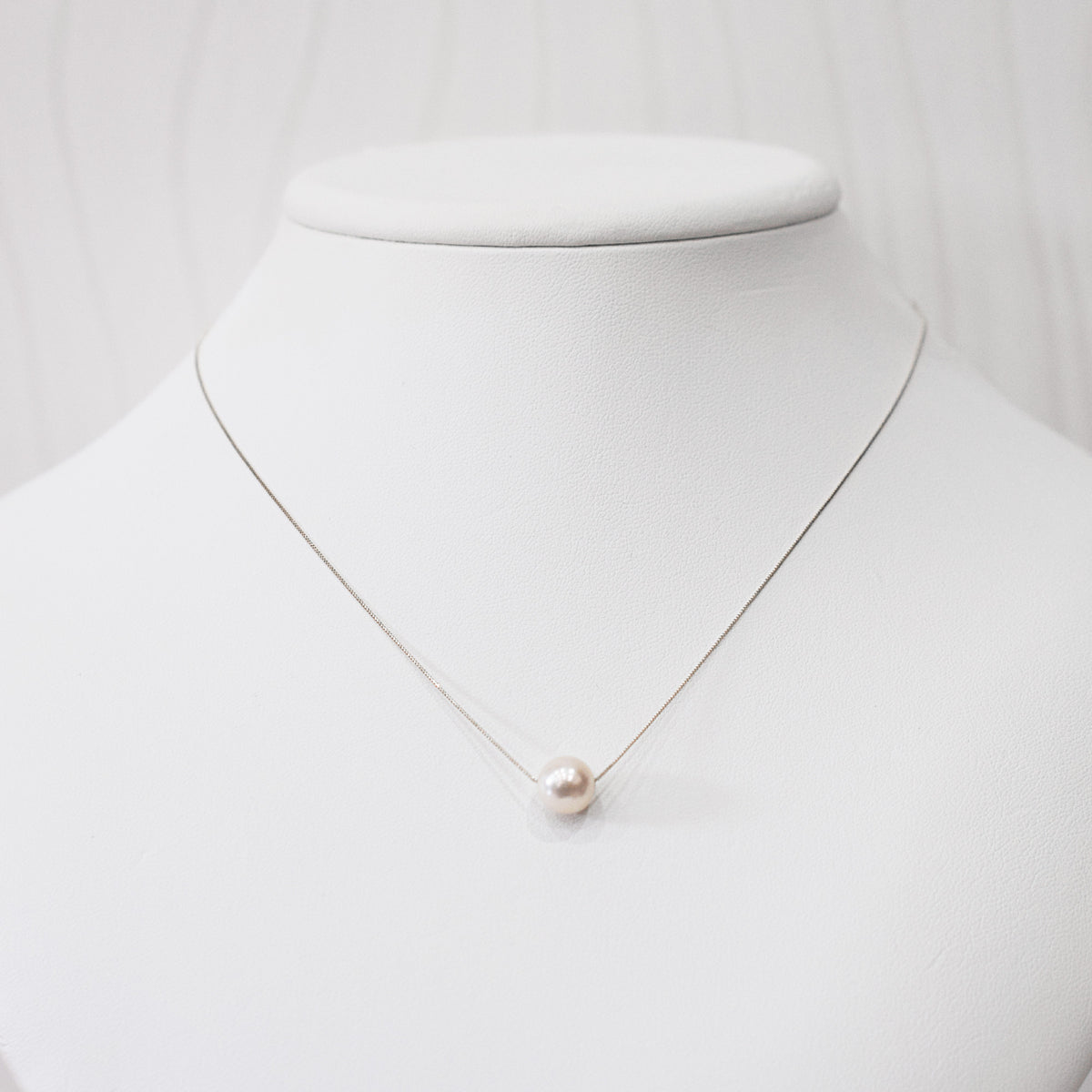【K10 / K18】Rare White pink 7.5mm - 8.5mm Seawater Real Akoya Pearl necklace AkoyaPearl Japan あこや 真珠