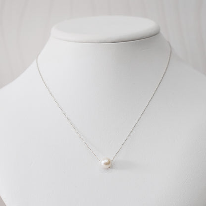 【K10 / K18】Rare White pink 7.5mm - 8.5mm Seawater Real Akoya Pearl necklace AkoyaPearl Japan あこや 真珠