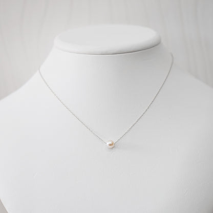 【K10 / K18】Rare White pink 5.5mm - 6.5mm Seawater Real Akoya Pearl necklace AkoyaPearl Japan あこや 真珠