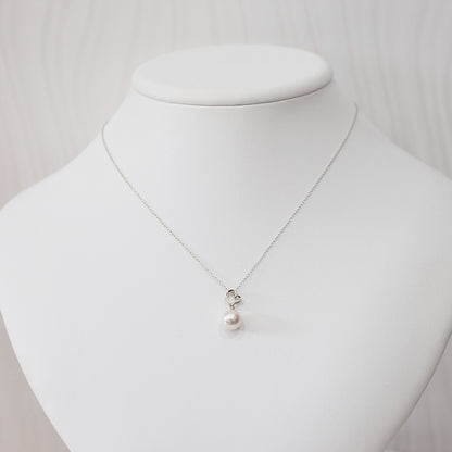 【K18YG / K18WG】Hanadama rank White pink 8mm - 9.5mm Diamond pendant necklace Akoya Pearl Real Japan Seawater pearl