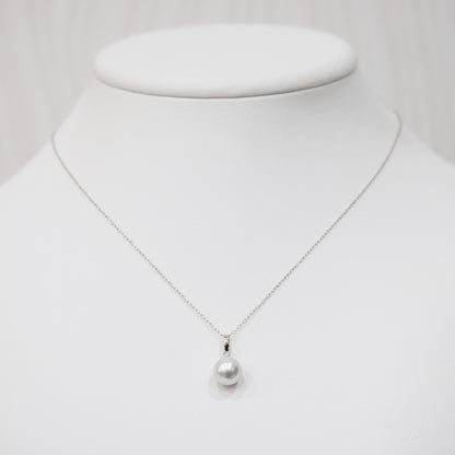 【K10 / K18】Rare Natural color 8.5mm - 9.5mm pendant necklace Akoya Pearl Real Japan Seawater pearl reenspearl akoyapearl 日本産 熊本 天草