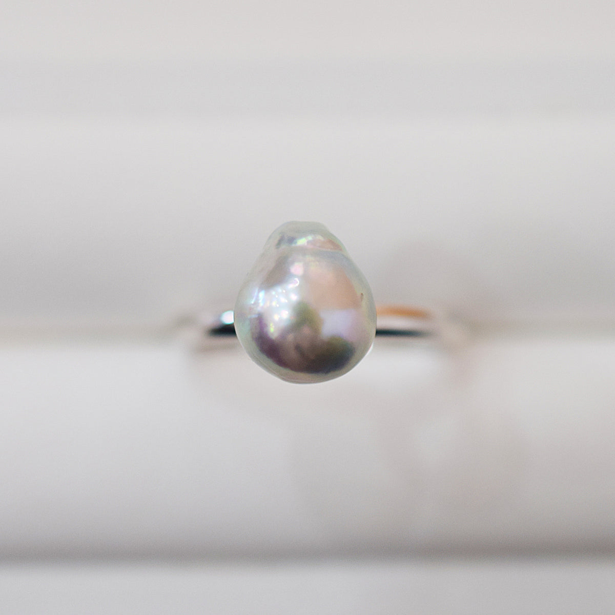 ［You can choose the pearl］Akoya Baroque pearl 8mm - 9mm Natural color Ring Sea Real akoya pearl From Japan 1pc pearl SV925 Silver reenspearl akoyapearl ring