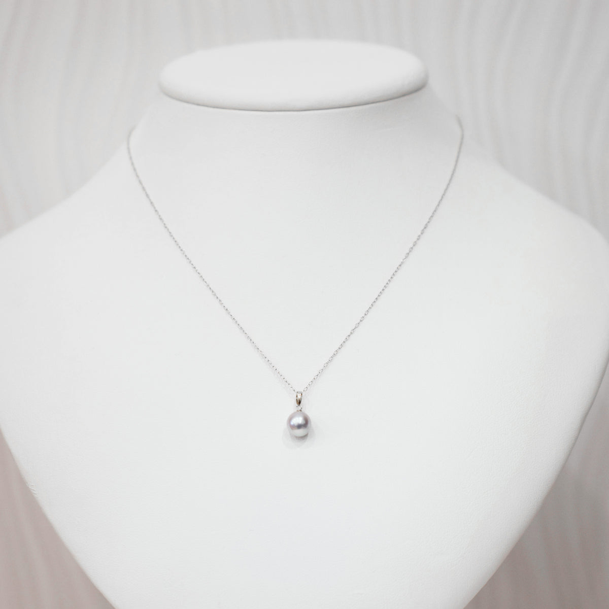 【K10 / K18】Rare Natural color 7.5mm - 8.5mm pendant necklace Akoya Pearl Real Japan Seawater pearl reenspearl akoyapearl 日本産 熊本 天草