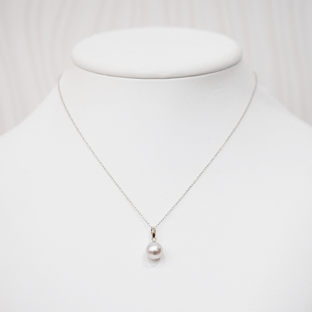 【K10 / K18】Rare Natural color 7.5mm - 8.5mm pendant necklace Akoya Pearl Real Japan Seawater pearl reenspearl akoyapearl 日本産 熊本 天草