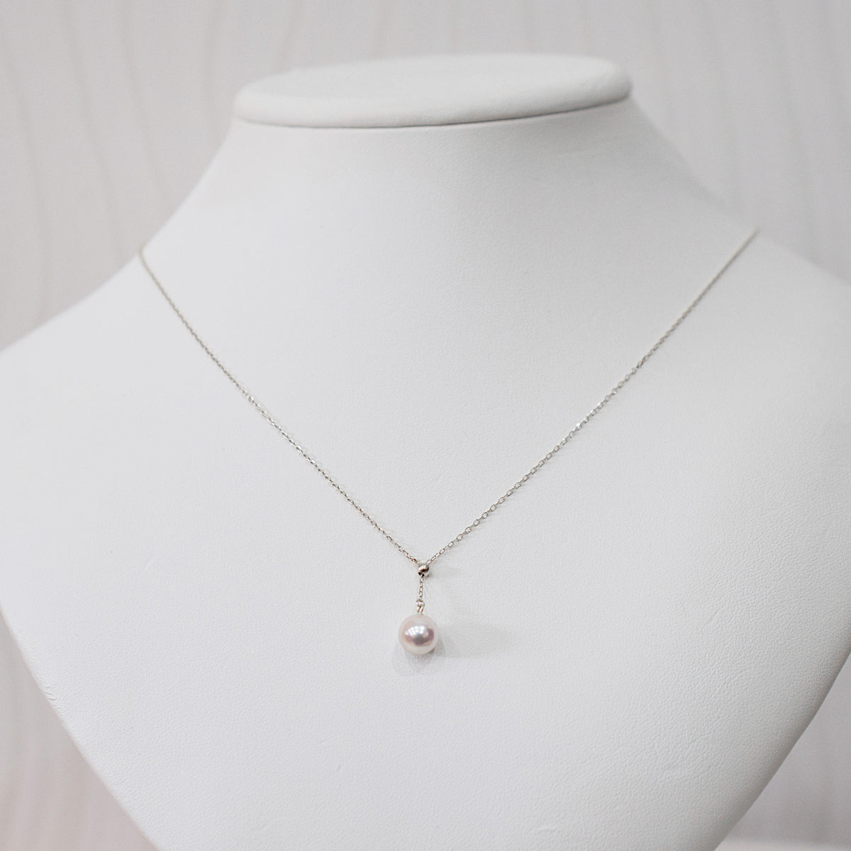 【K10 / K18 / Pt850】Rare White pink 7.5mm - 8.5mm Seawater Real Akoya Pearl necklace AkoyaPearl Japan あこや 真珠