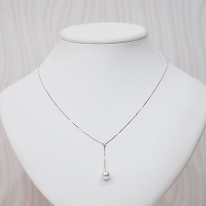 【K10 / K18 / Pt850】Rare White pink 7.5mm - 8.5mm Seawater Real Akoya Pearl Venetian necklace AkoyaPearl Japan あこや 真珠