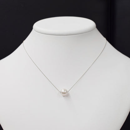 【K10YG / K10WG / K18YG / K18WG】Rare Whitepink 9mm - 9.5mm Seawater Real Akoya Pearl necklace pendant AkoyaPearl Japan