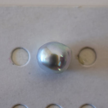 Actual product 10mm Necklace Natural color Seawater Real akoya Pearl Baroque Surgical Stainless Steel Japan reenspearl