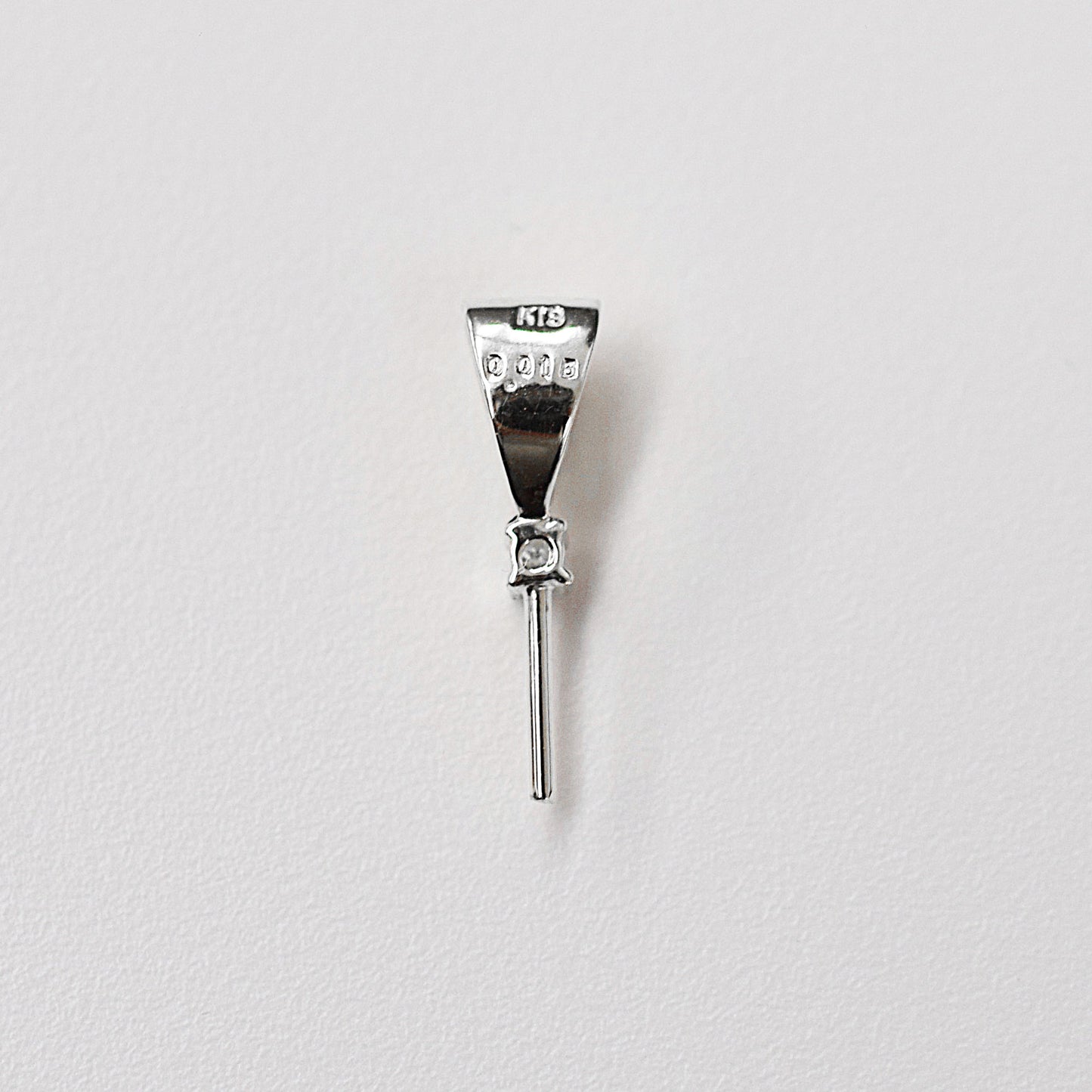 Only metal fittings 0.01ct K14WG Diamond Pendant top RP00031