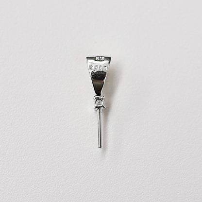 Only metal fittings 0.01ct K14WG Diamond Pendant top RP00031