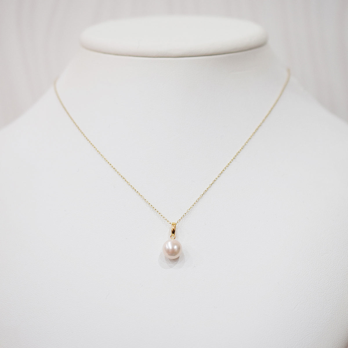 【K18YG / K18WG】Hanadama rank White pink 8mm - 8.5mm pendant necklace Akoya Pearl Real Japan Seawater pearl reenspearl akoyapearl