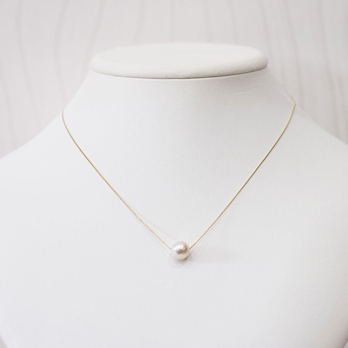 【K10 / K18】Rare White pink 7.5mm - 8.5mm Seawater Real Akoya Pearl necklace AkoyaPearl Japan あこや 真珠