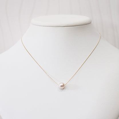 【K10 / K18】Rare White pink 7.5mm - 8.5mm Seawater Real Akoya Pearl necklace AkoyaPearl Japan あこや 真珠