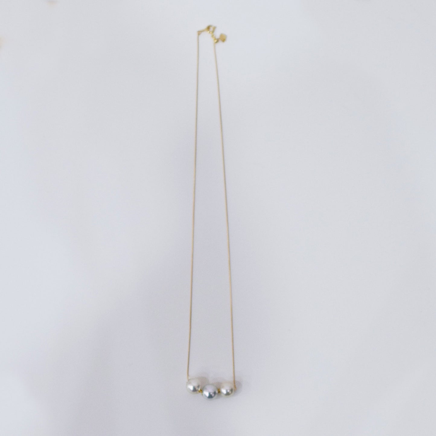 Actual product Actual product 8.8mm - 9.4mm Rose Certificate from the Pearl Science Laboratory Natural color necklace K18YG Japan reenspearl SK-439294