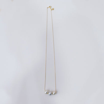 Actual product Actual product 8.8mm - 9.4mm Rose Certificate from the Pearl Science Laboratory Natural color necklace K18YG Japan reenspearl SK-439294