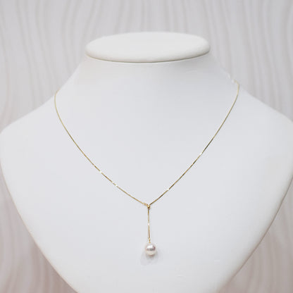 【K10 / K18 / Pt850】Rare White pink 7.5mm - 8.5mm Seawater Real Akoya Pearl Venetian necklace AkoyaPearl Japan あこや 真珠