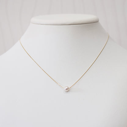 【K10 / K18】Rare White pink 5.5mm - 6.5mm Seawater Real Akoya Pearl necklace AkoyaPearl Japan あこや 真珠
