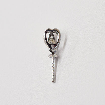 Only metal fittings 0.01ct K14WG Diamond Pendant top RP0009