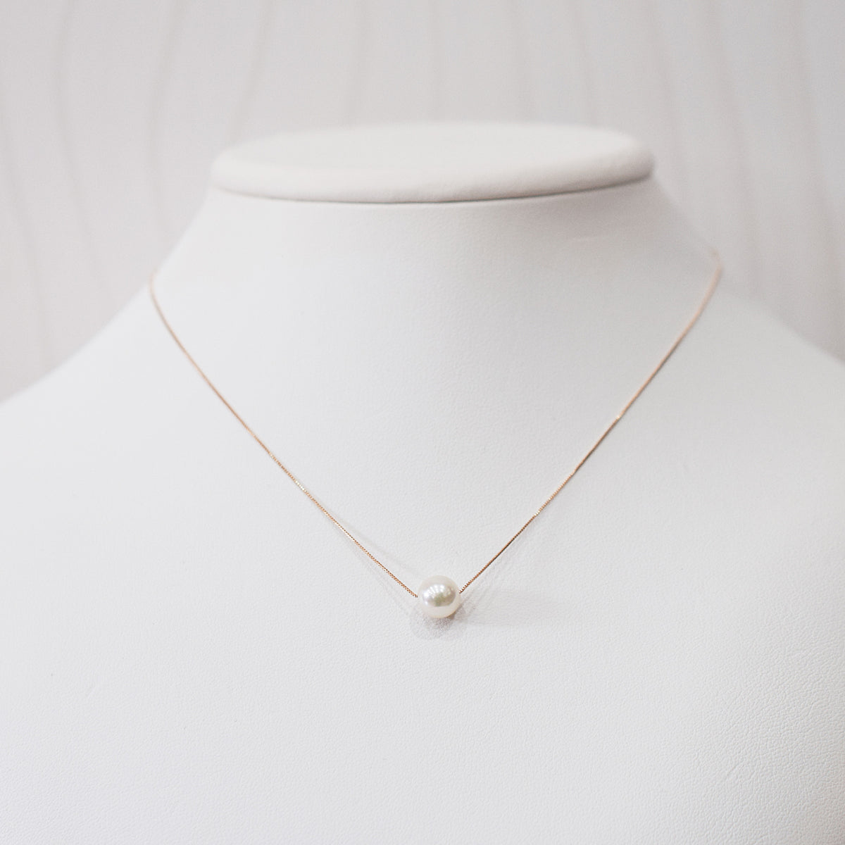 【K10 / K18】Rare White pink 7.5mm - 8.5mm Seawater Real Akoya Pearl necklace AkoyaPearl Japan あこや 真珠