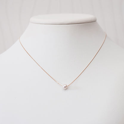 【K10 / K18】Rare White pink 5.5mm - 6.5mm Seawater Real Akoya Pearl necklace AkoyaPearl Japan あこや 真珠