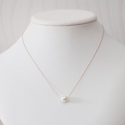 【K10 / K18】Rare White pink 7.5mm - 8.5mm Seawater Real Akoya Pearl necklace AkoyaPearl Japan あこや 真珠