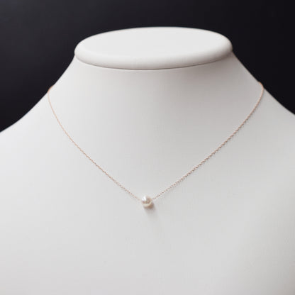 【K10 / K18】Rare White pink 5.5mm - 6.5mm Seawater Real Akoya Pearl necklace AkoyaPearl Japan あこや 真珠