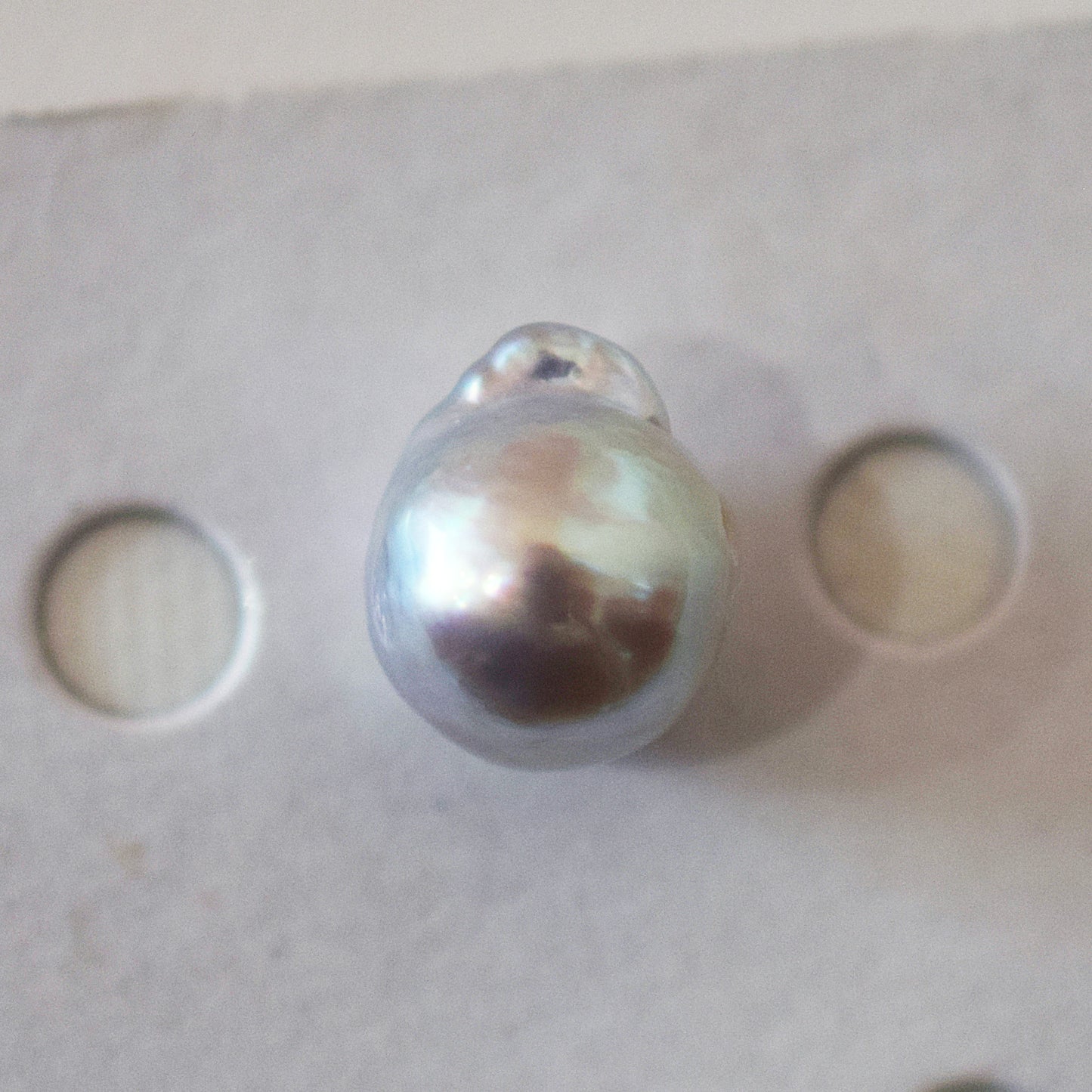 Actual product 10.3mm Necklace Natural color Seawater Real akoya Pearl Baroque Surgical Stainless Steel Japan reenspearl
