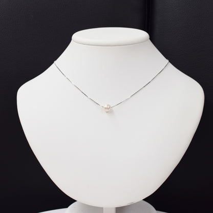 【SV925】Rare White pink 7.5mm - 8.5mm Seawater Real Akoya Pearl necklace AkoyaPearl Japan あこや 真珠