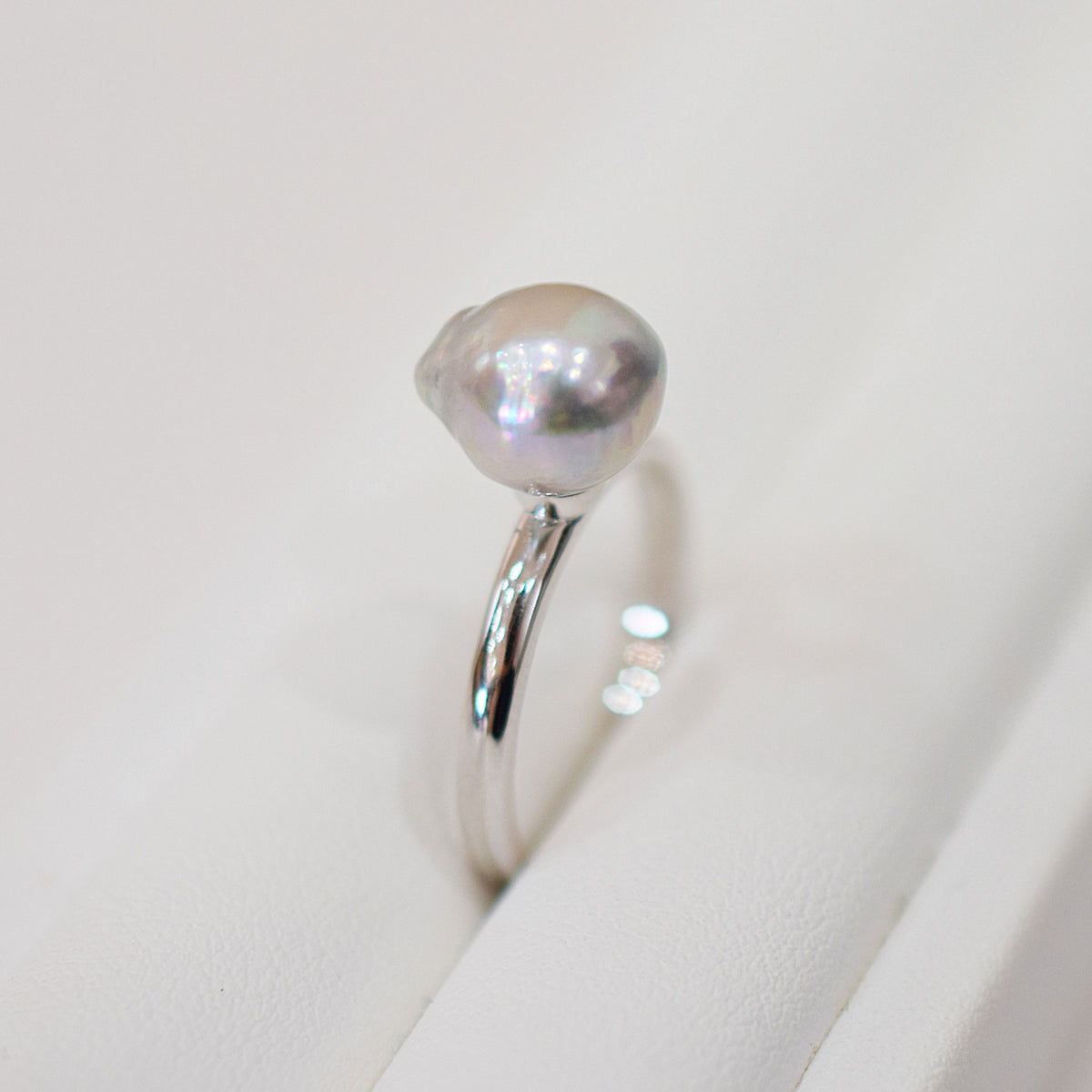［You can choose the pearl］Akoya Baroque pearl 8mm - 9mm Natural color Ring Sea Real akoya pearl From Japan 1pc pearl SV925 Silver reenspearl akoyapearl ring