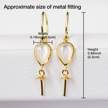Only metal fitting Hook earrings K18YG Recommended for pearls under 9.5mm