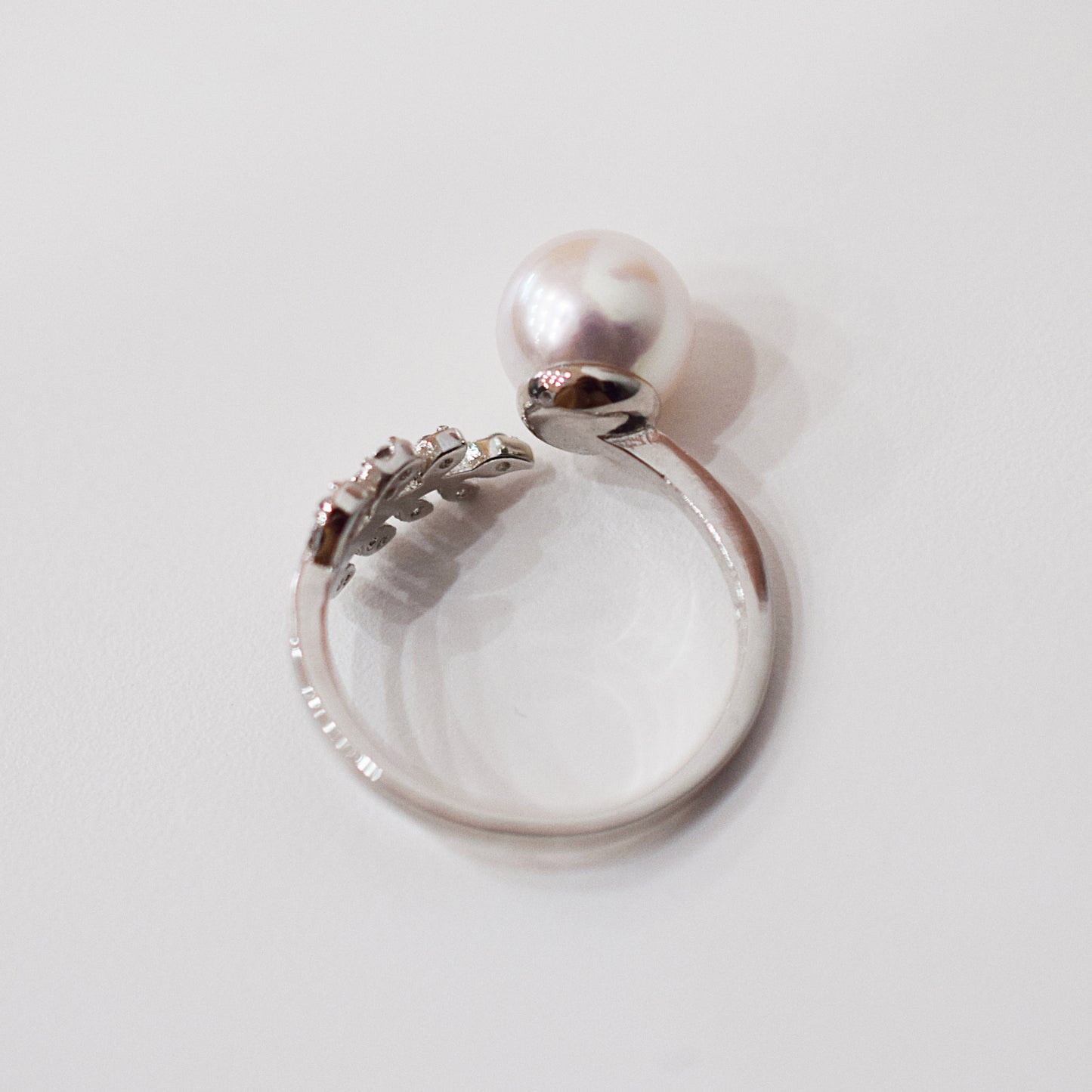 Actual product Rare White pink 8mm - 8.5mm Ring Sea Real Akoya Pearl From Japan SV925 Silver reenspearl akoyapearl