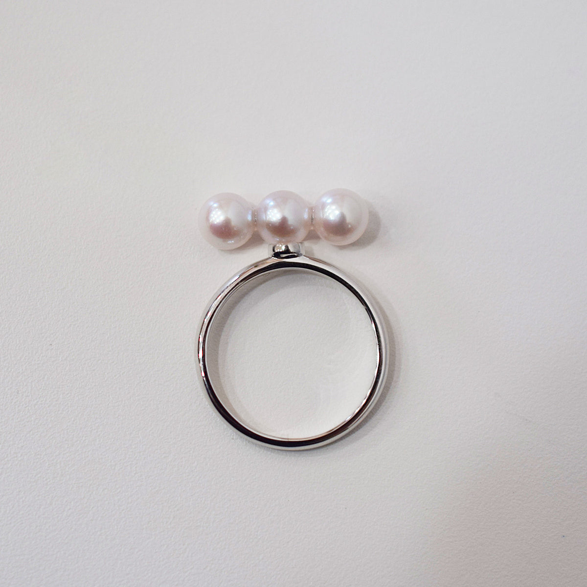 White pink 5.5mm - 6.5mm Ring Akoya Pearl From Japan SV925 Silver reenspearl Sea Real akoyapearl