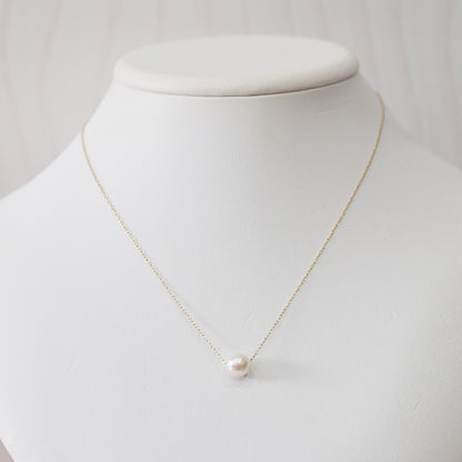 【K10 / K18】Rare White pink 7.5mm - 8.5mm Seawater Real Akoya Pearl necklace AkoyaPearl Japan あこや 真珠