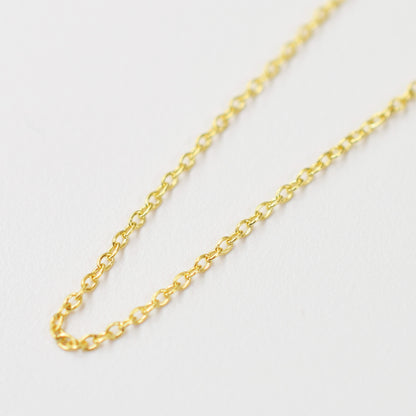Only metal fittings K18YG chain necklace Metal fitting L size