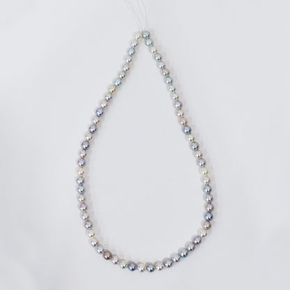 Limited to actual item Necklace Natural multi color 6.5mm - 7.3mm Real Akoya Pearl From Japan 18.1inch 46cm starand choker reenspearl