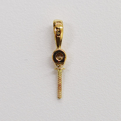 Only metal fittings 0.01ct K18YG Diamond Pendant top RP0007