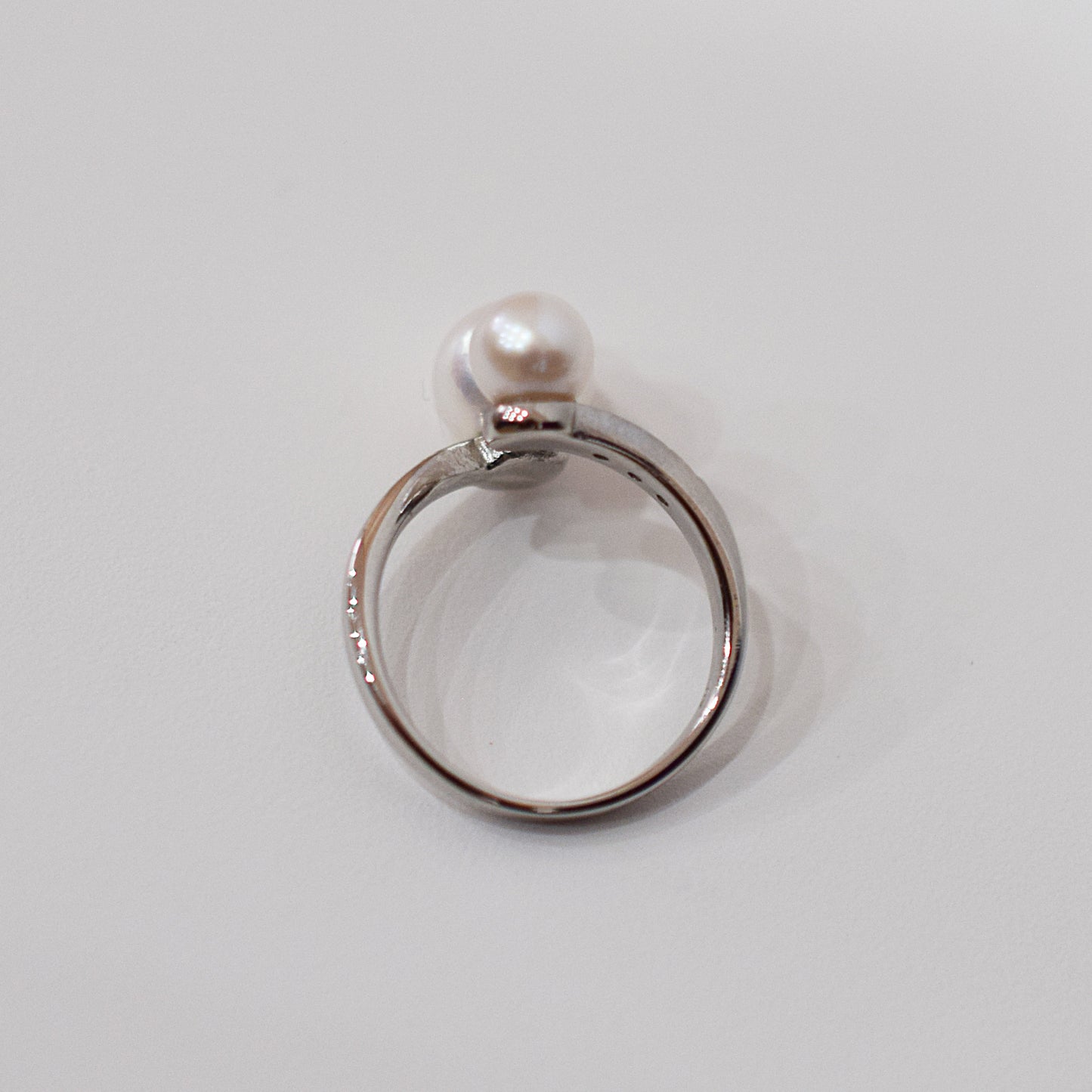 Actual product Rare White pink 7.5mm × 5.5mm Ring Sea Real Akoya Pearl From Japan SV925 Silver reenspearl akoyapearl
