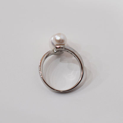 Actual product Rare White pink 7.5mm × 5.5mm Ring Sea Real Akoya Pearl From Japan SV925 Silver reenspearl akoyapearl