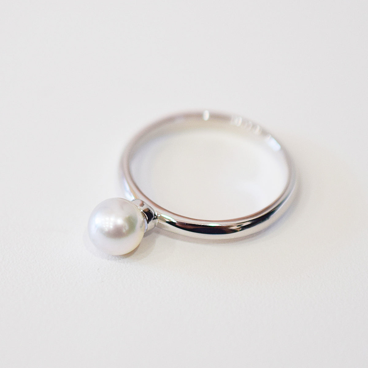 Hanadama rank 5.5mm - 6.5mm White pink Ring Sea Real Akoya Pearl From Japan 1pc pearl SV925 Silver reenspearl akoyapearl ring