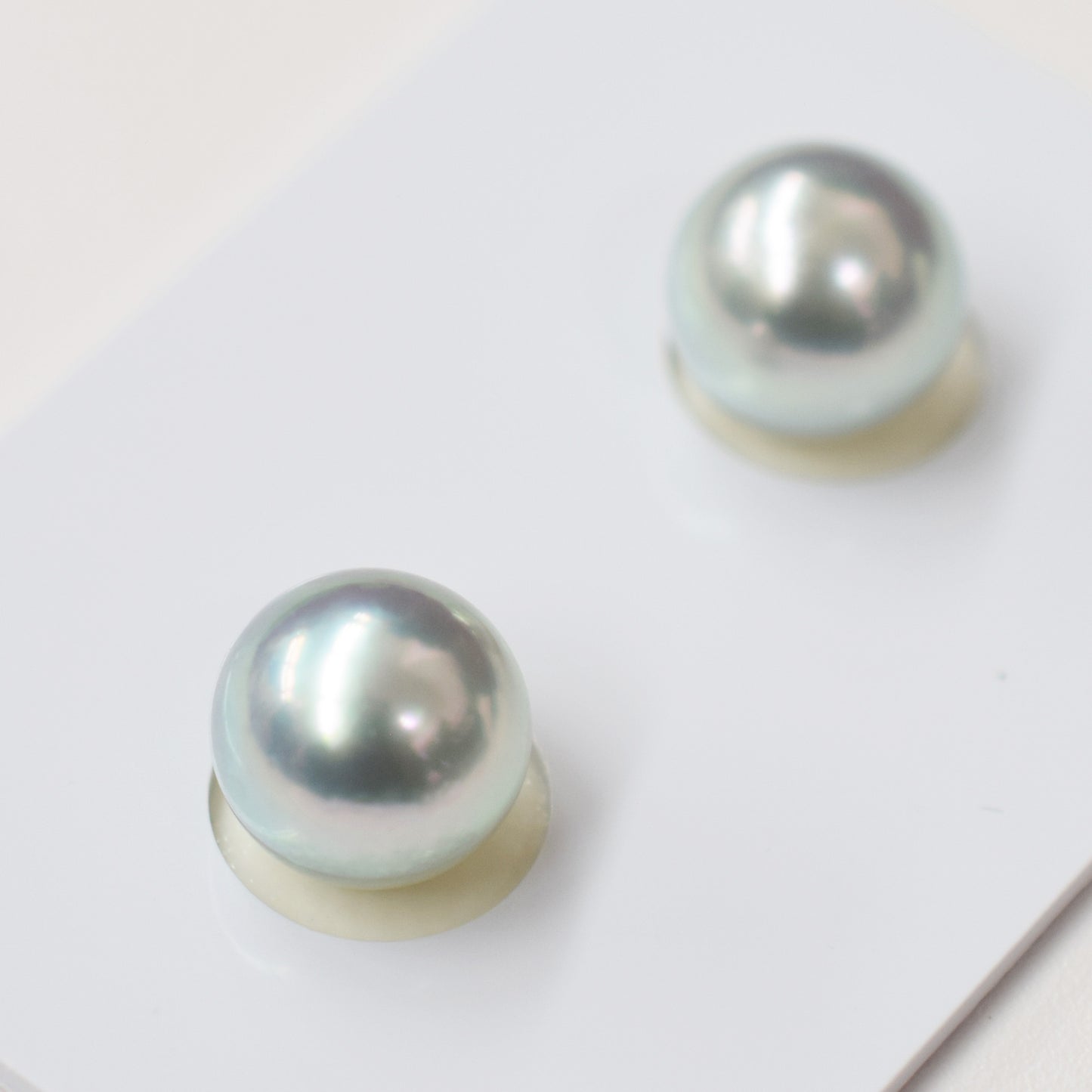 AA rank bule 9mm - 9.5 mm Natural 1pair 2pc Real Akoya Pearl studs Earring Japan Japanese Seawater reenspearl Birthday Christmas あこや 真珠 日本
