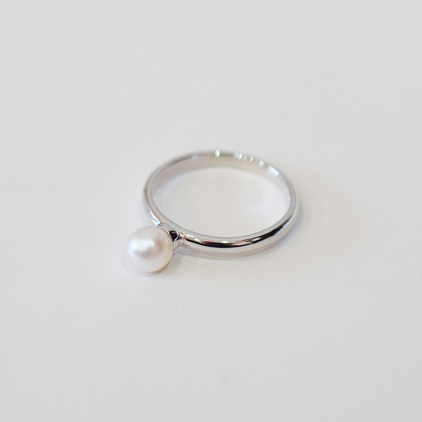 Hanadama rank 5.5mm - 6mm White pink Ring Sea Real Akoya Pearl From Japan 1pc pearl SV925 Silver reenspearl akoyapearl ring