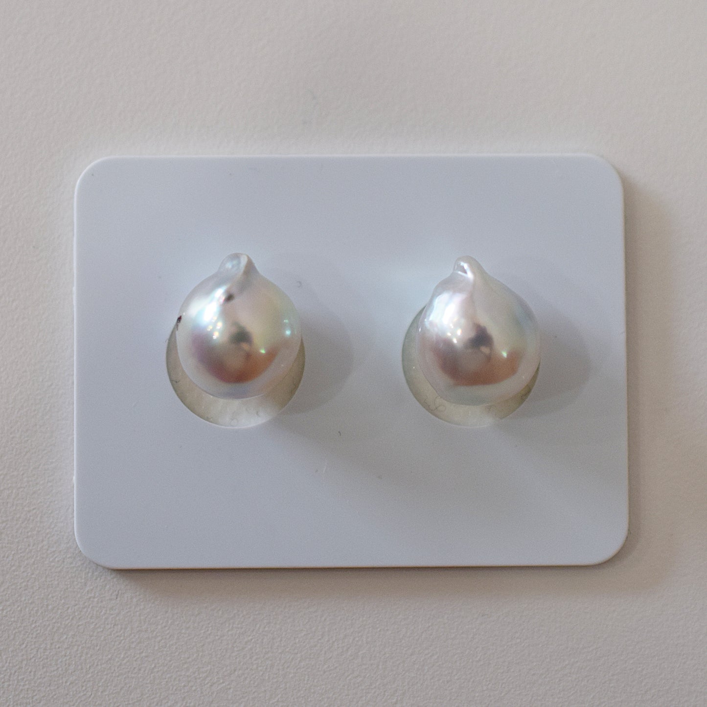 Actual product Natural color akoya pearl Baroque pearl 10mm - 10.5mm 18K 14K Surgical Stainless Steel stud Earrings Japan