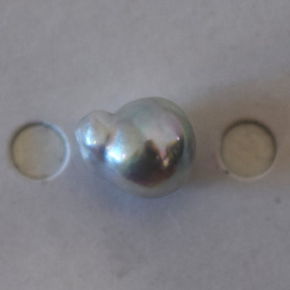 Actual product 10.8mm Necklace Natural color Seawater Real akoya Pearl Baroque Surgical Stainless Steel Japan reenspearl