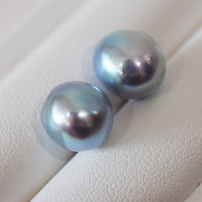 Limited to actual item Natural color akoya Baroque pearl 9.5mm - 10mm Surgical Stainless Steel Seawater Akoya Pearl Stud Earrings Japan