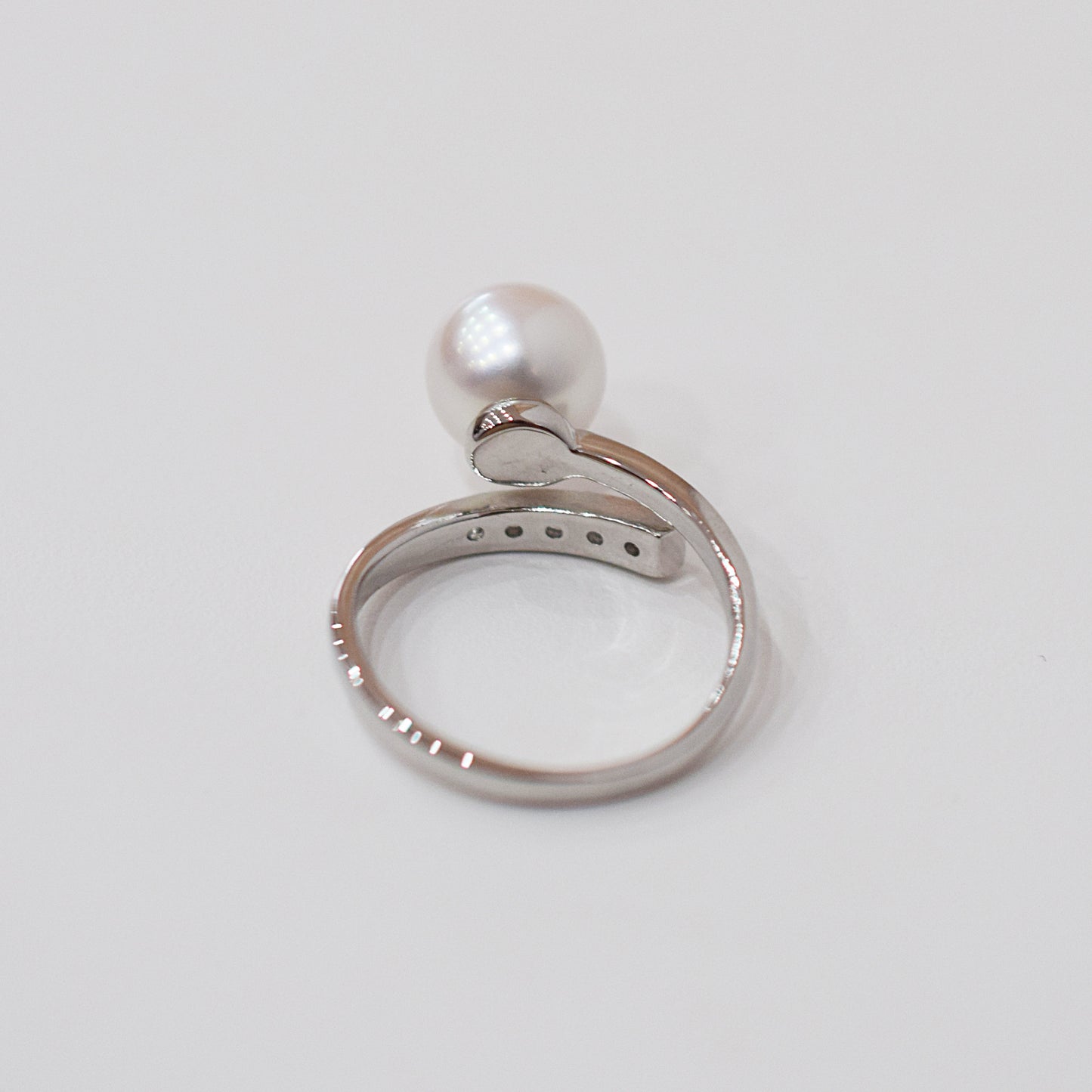 Actual product Rare White pink 8mm - 8.5mm Ring Sea Real Akoya Pearl From Japan SV925 Silver reenspearl akoyapearl