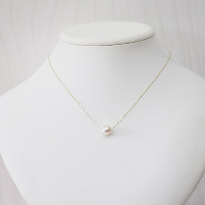 【K10 / K18】Rare White pink 7.5mm - 8.5mm Seawater Real Akoya Pearl necklace AkoyaPearl Japan あこや 真珠