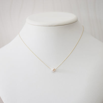 【K10 / K18】Rare White pink 5.5mm - 6.5mm Seawater Real Akoya Pearl necklace AkoyaPearl Japan あこや 真珠