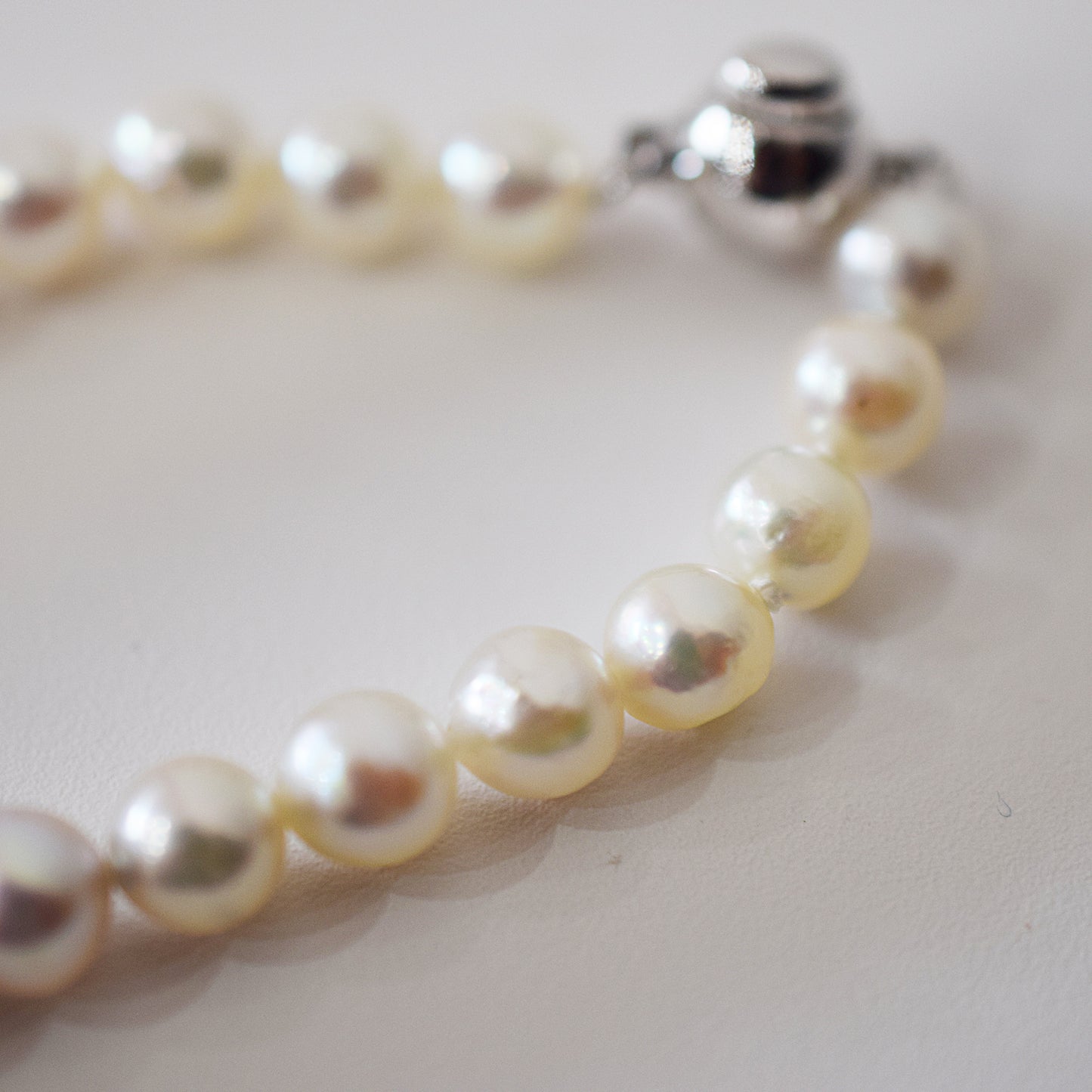 Actual product 6mm - 7.5mm Natural color Baroque Akoya Pearl Bracelet 7.08inch Japan AkoyaPearl SV925 Wedding Japanese Seawater