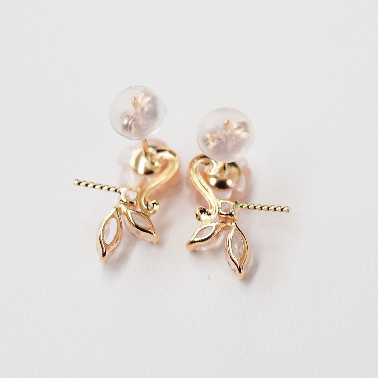 Only metal fittings K18PG stud earring Metal fitting Semi-precious stones Recommended for pearls under 6mm