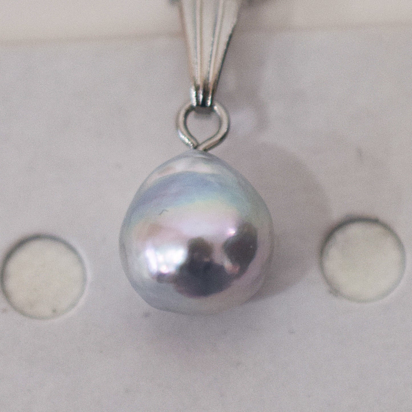 Actual product 9.5mm pendant Necklace Natural color Seawater Real akoya Pearl Baroque Surgical Stainless Steel Japan reenspearl